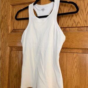 ALO Yoga Ivory Ribbed Tank Top